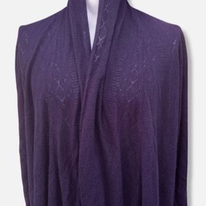 Catherine Malandrino Black Cardigan Viscose 1x Womans Long Sleeve.